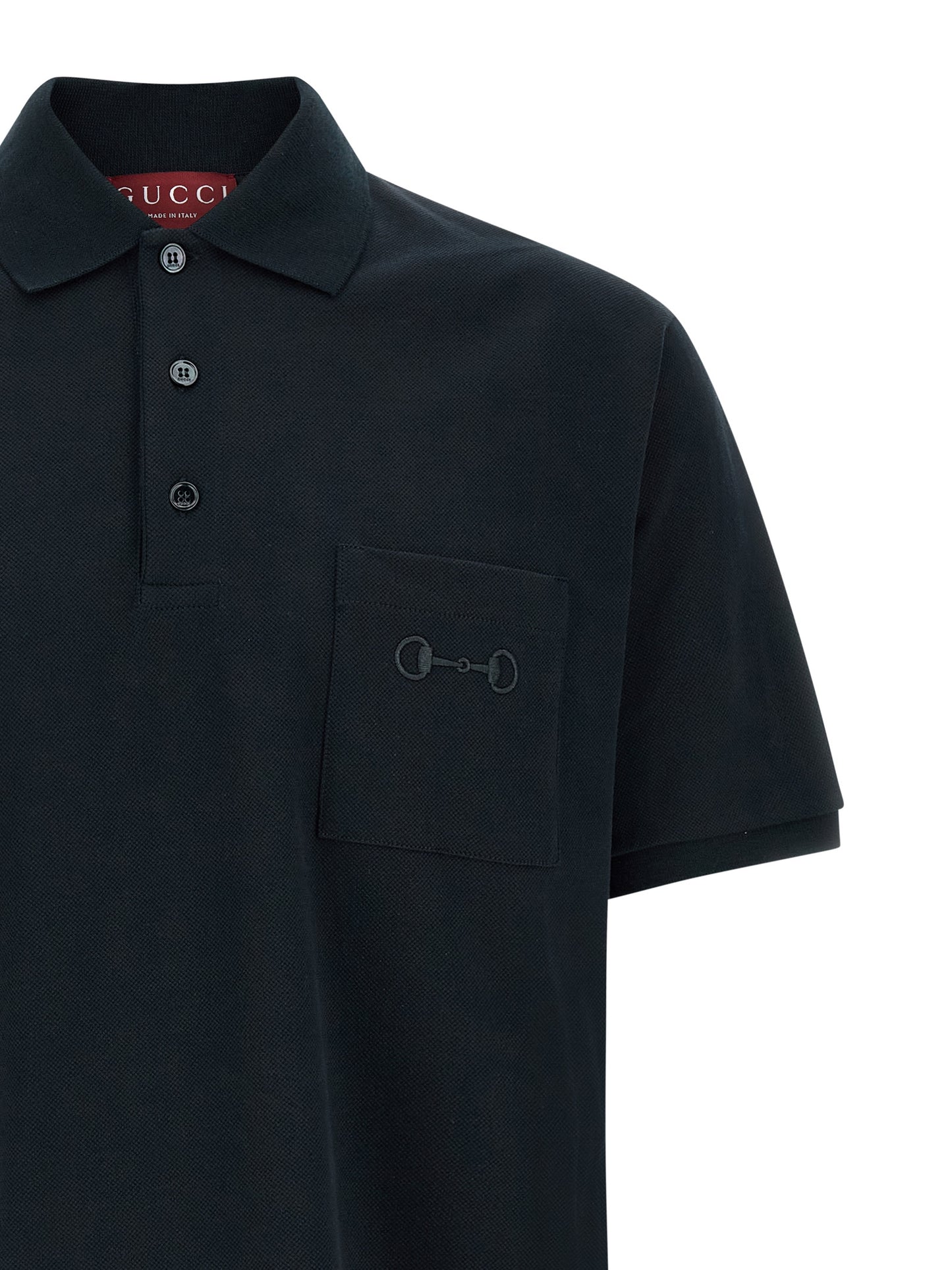 Gucci Blue Cotton Polo Shirt Classic Garment