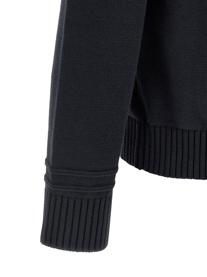 Cárdigan De Algodón Azul Gucci Diseño Limpio Contemporáneo
