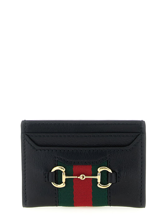 Tarjetero Gucci de piel de becerro negra
