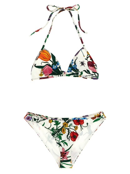 Haut de bikini blanc en polyamide Gucci