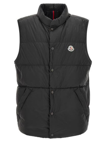 Moncler Gilet en polyamide noir modèle Tuquerouye