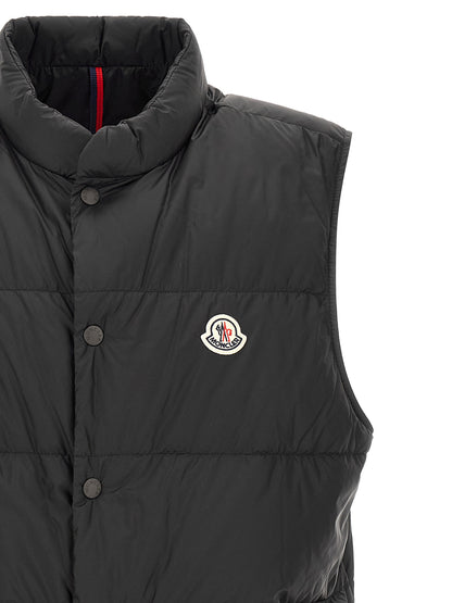 Moncler Gilet en polyamide noir modèle Tuquerouye