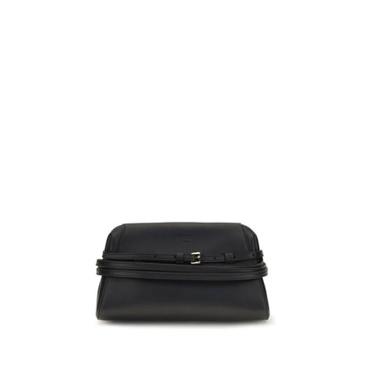 Bolso de mano Moschino de piel de cabra negra
