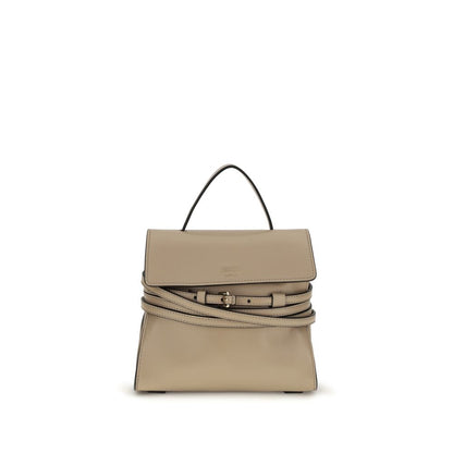 Bolso de mano Moschino de piel de cabra beige