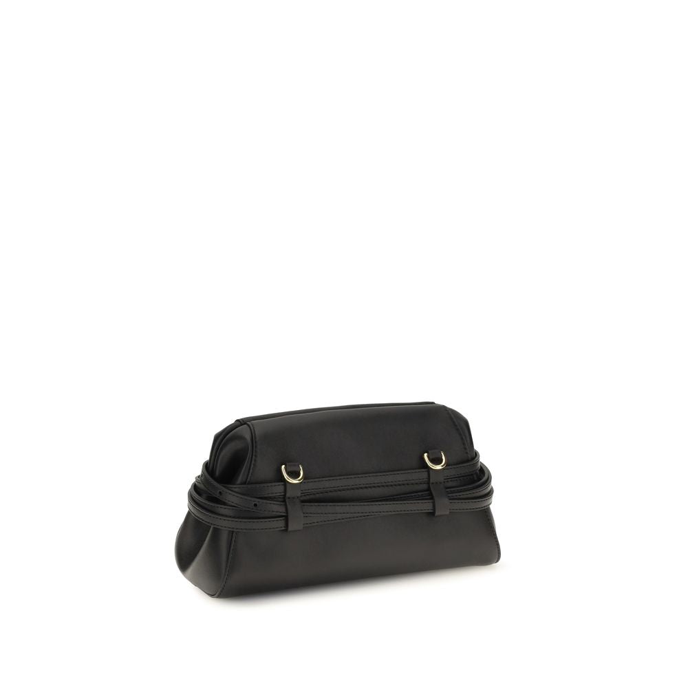 Bolso de mano Moschino de piel de cabra negra