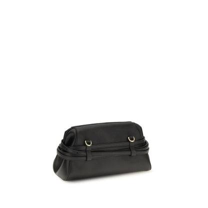 Bolso de mano Moschino de piel de cabra negra