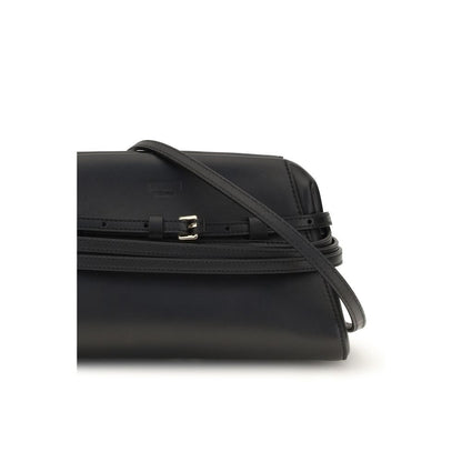 Bolso de mano Moschino de piel de cabra negra