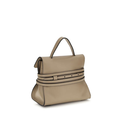 Bolso de mano Moschino de piel de cabra beige