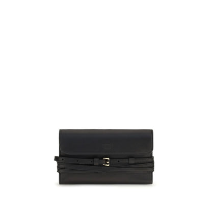 Cartera Moschino de piel de cabra negra