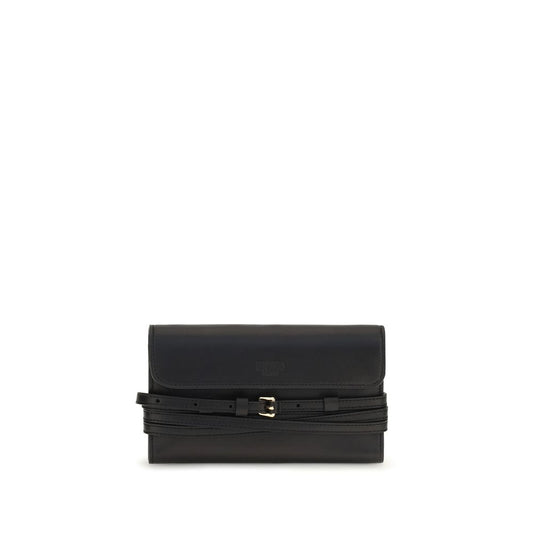 Cartera Moschino de piel de cabra negra