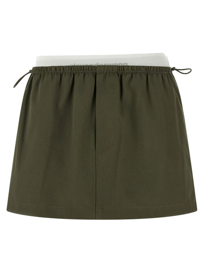 Falda larga bicolor de algodón de Alexander Wang