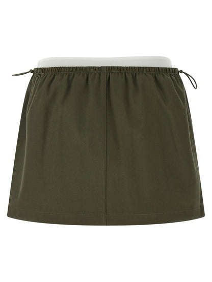 Falda larga bicolor de algodón de Alexander Wang
