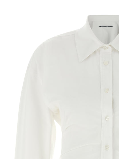 Vestido corto blanco de algodón de Alexander Wang