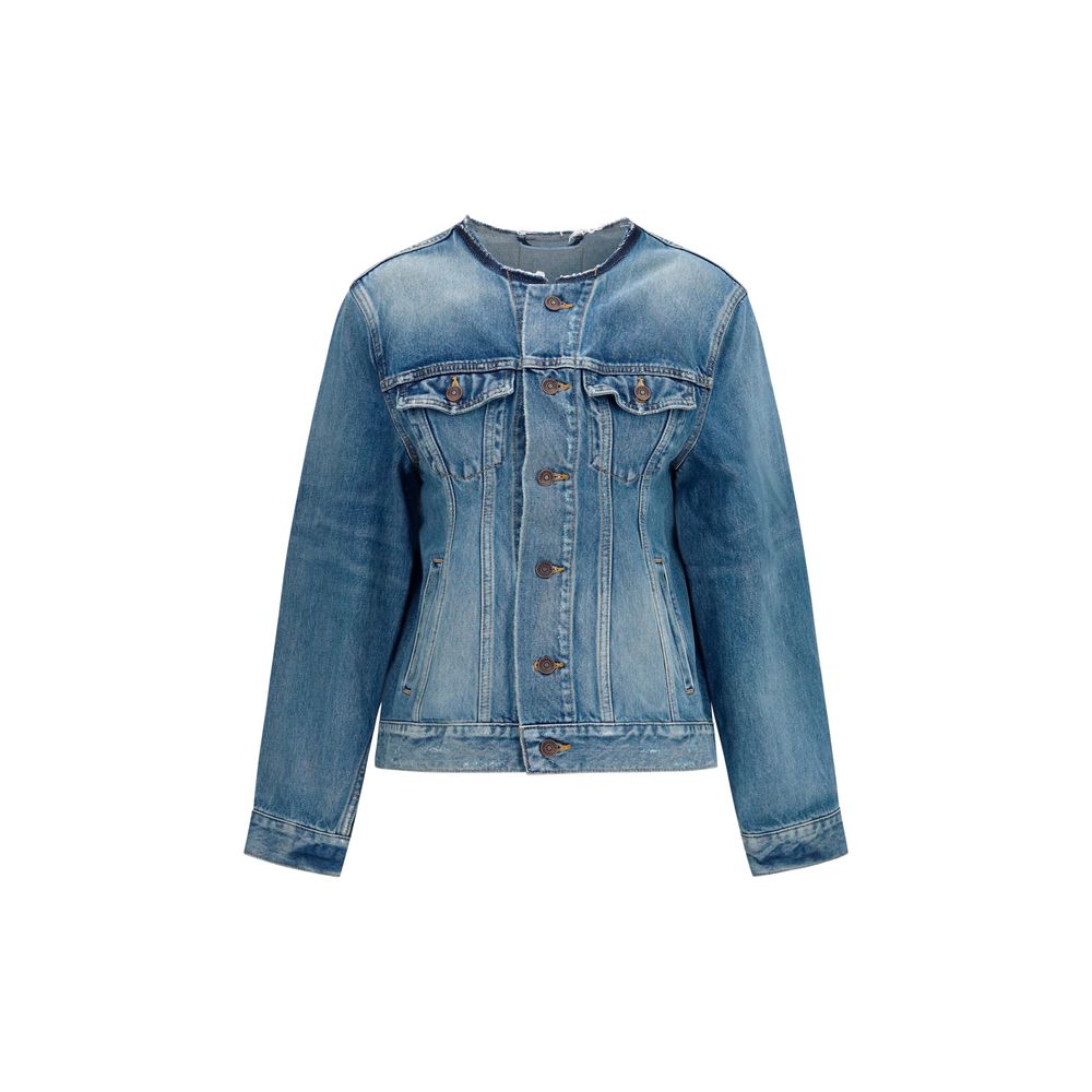 Balenciaga Blue Denim Wool Oversized Jacket Aries