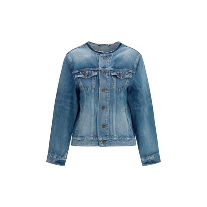 Balenciaga Blue Denim Wool Oversized Jacket Aries