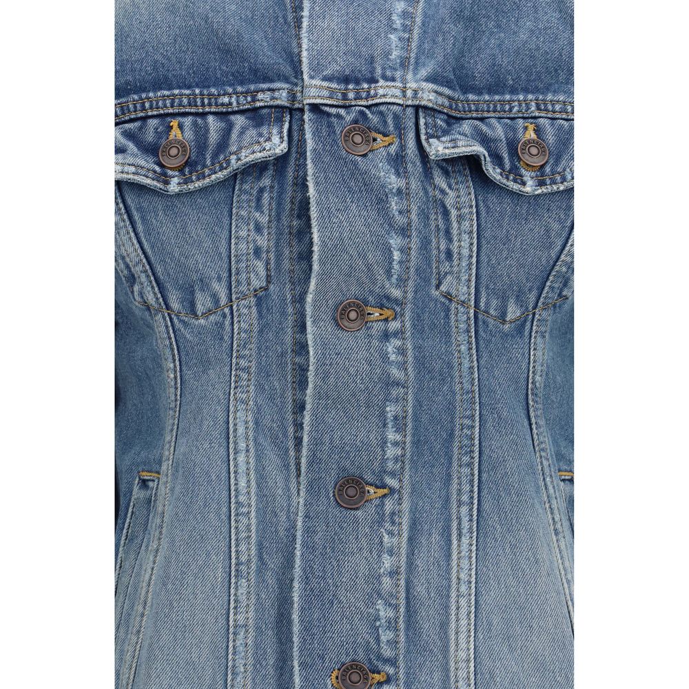 Balenciaga Blue Denim Wool Oversized Jacket Aries
