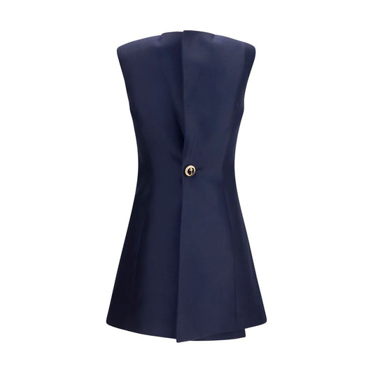 Vestido casual de lana azul Oves Aries de Balenciaga