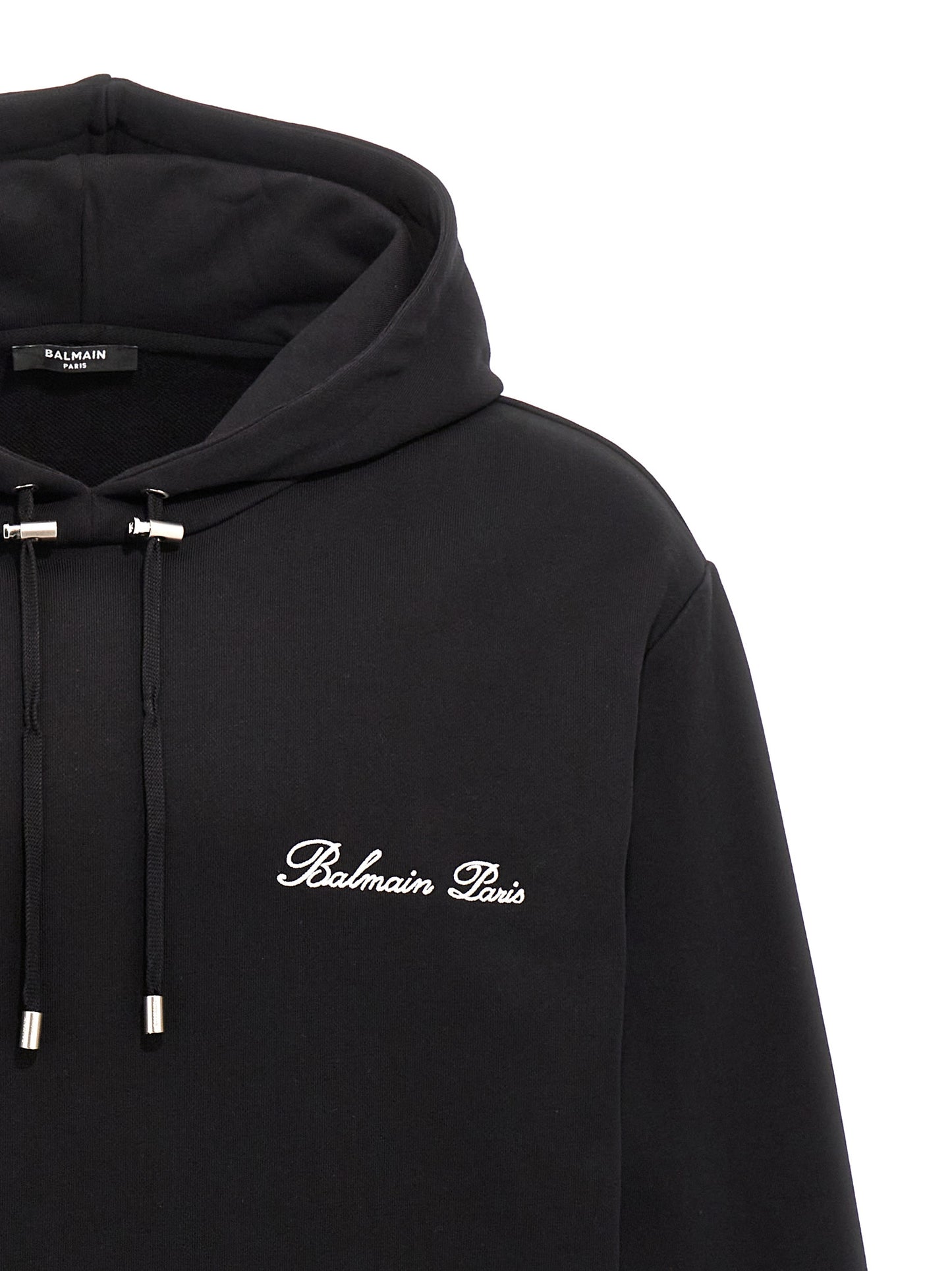 Sudadera Balmain de algodón negra