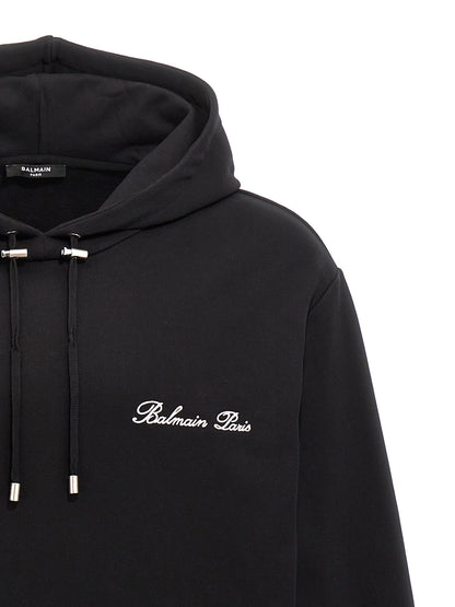 Sudadera Balmain de algodón negra