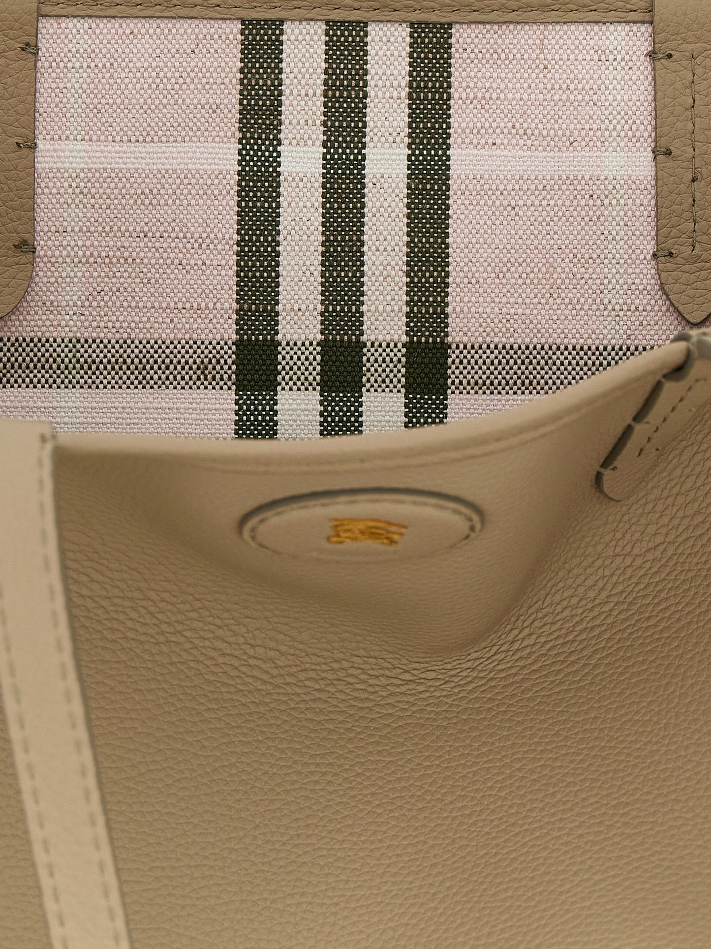 Cabas Burberry en cuir de veau beige