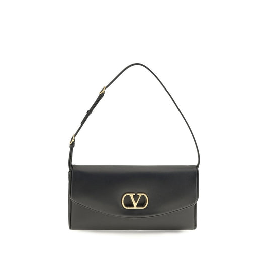 Bolso de hombro Valentino Garavani negro de piel de becerro Bos Taurus
