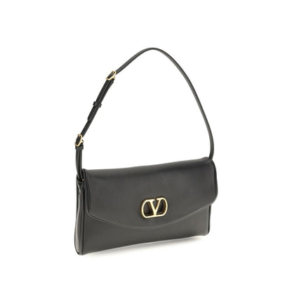 Bolso de hombro Valentino Garavani negro de piel de becerro Bos Taurus