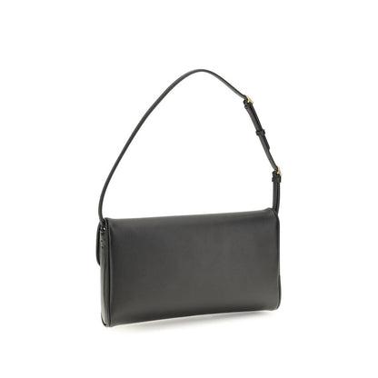 Bolso de hombro Valentino Garavani negro de piel de becerro Bos Taurus