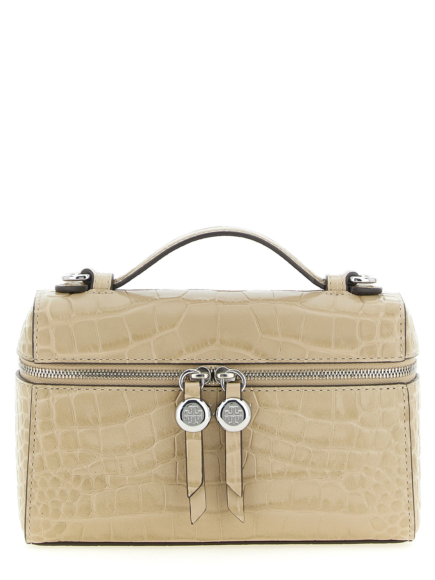 Bolso de hombro Tory Burch de piel de vaca beige