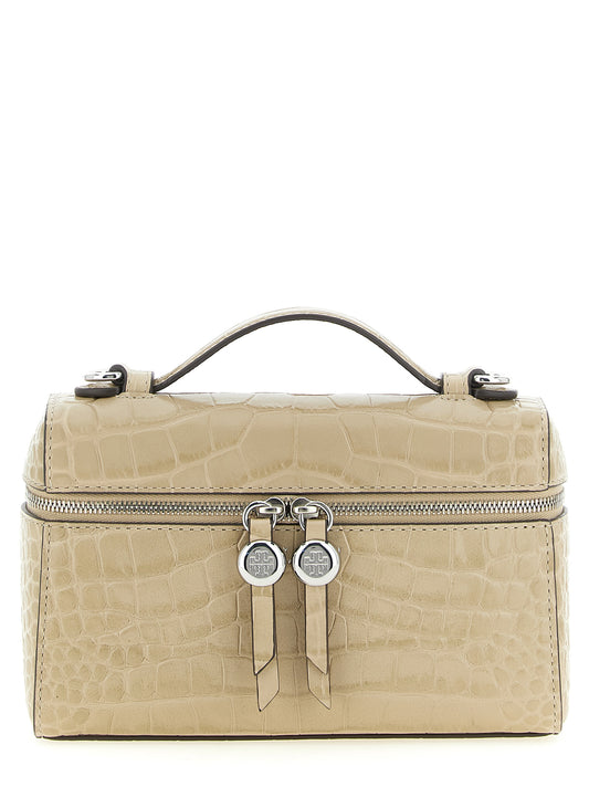 Bolso de hombro Tory Burch de piel de vaca beige