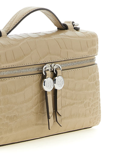 Bolso de hombro Tory Burch de piel de vaca beige