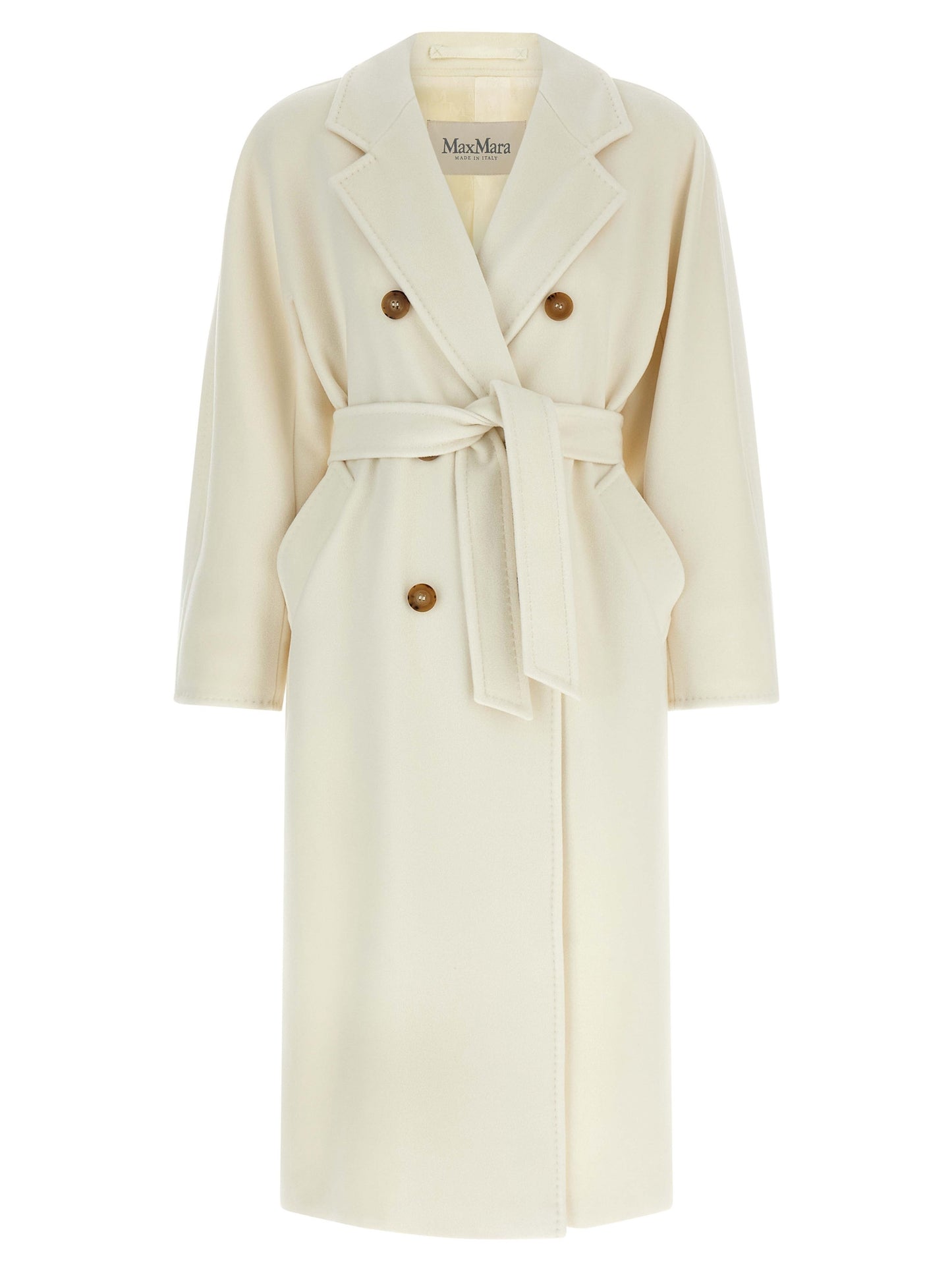 Abrigo Max Mara blanco de lana virgen