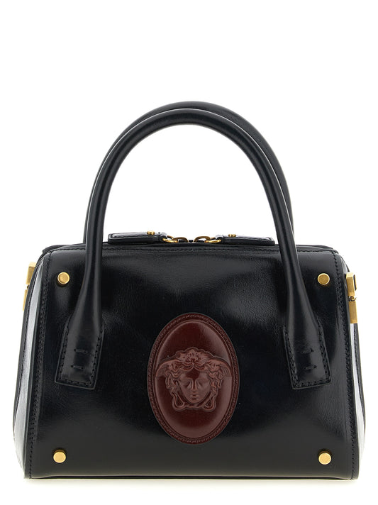 Bolso de piel de ternera negra Versace