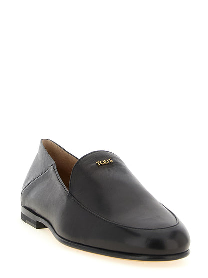 Mocasines Slip On De Piel De Cordero Negro De Tod's