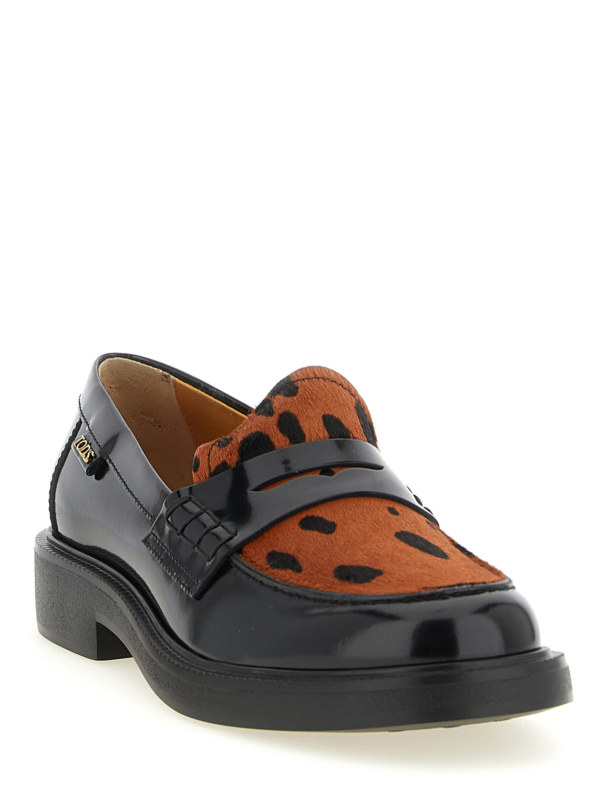 Mocasines Slip On De Piel Negra Detalle Firmado Tod's