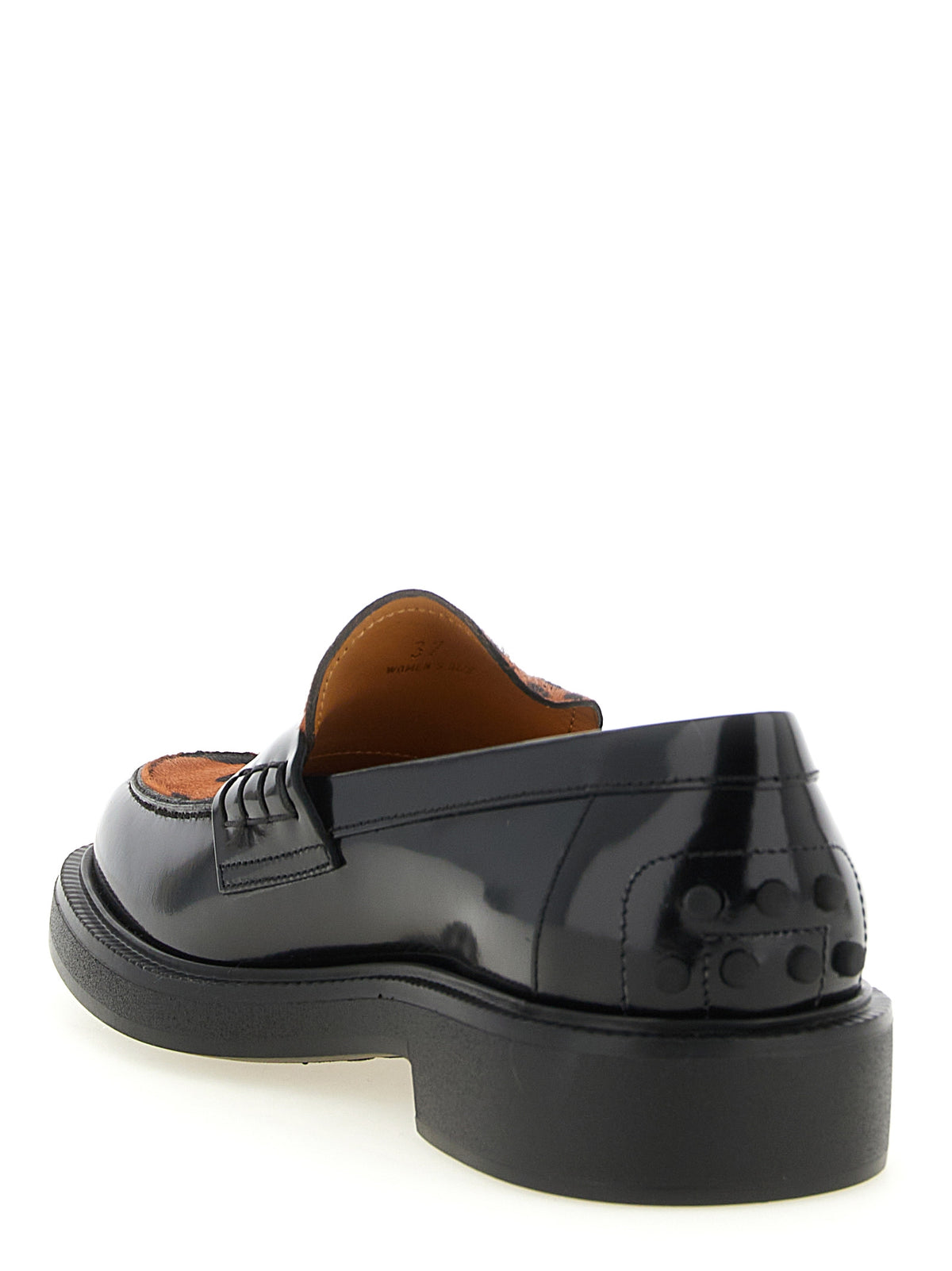 Mocasines Slip On De Piel Negra Detalle Firmado Tod's