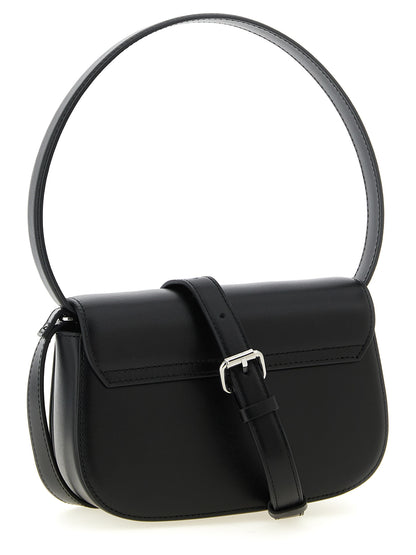 Diesel Sac à bandoulière en cuir de vachette noir modèle 1DR