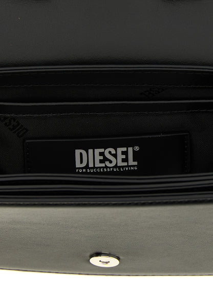Diesel Sac à bandoulière en cuir de vachette noir modèle 1DR