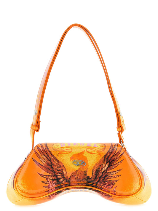 Bolso cruzado de polietileno naranja Diesel