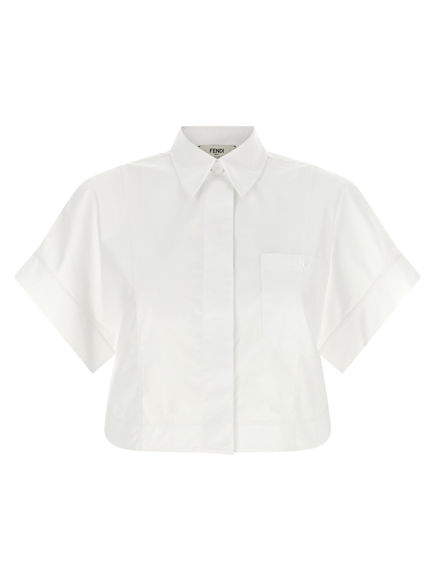 Blusa Fendi de algodón blanco