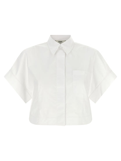 Blusa Fendi de algodón blanco