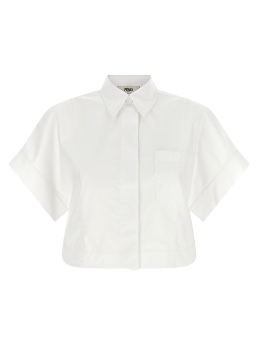 Blusa Fendi de algodón blanco