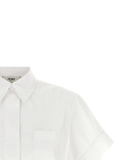 Blusa Fendi de algodón blanco