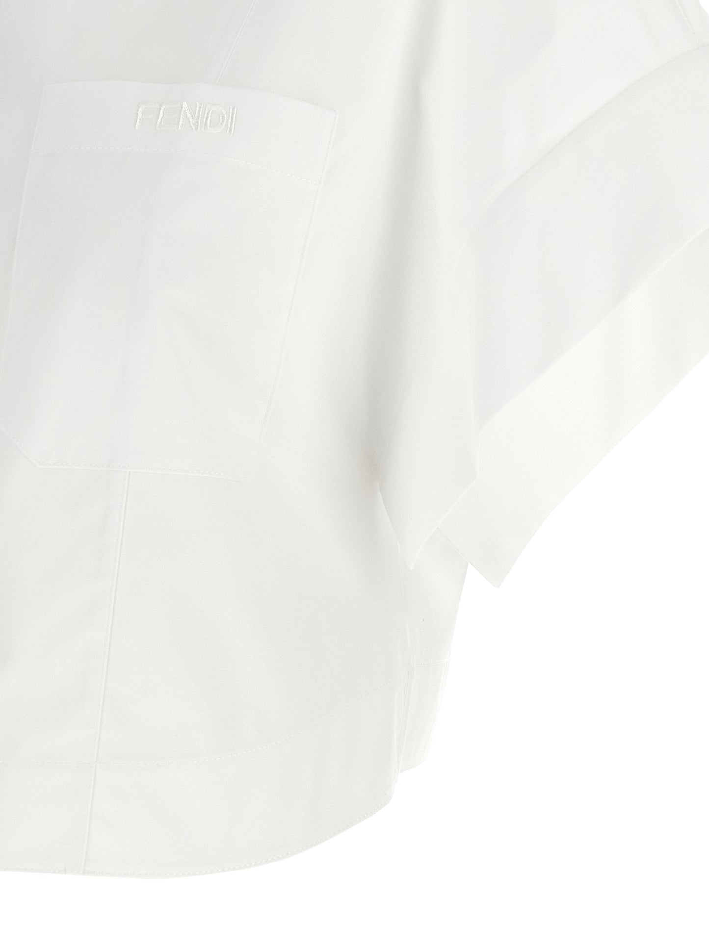 Blusa Fendi de algodón blanco