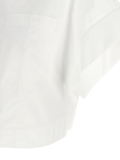 Blusa Fendi de algodón blanco