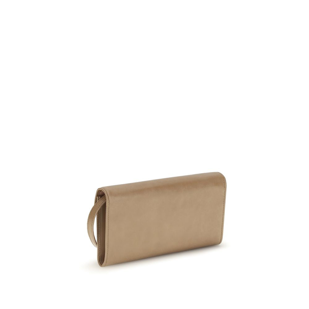 Bolso de mano Miu Miu de piel de becerro beige Bos Taurus