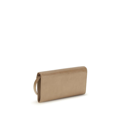 Bolso de mano Miu Miu de piel de becerro beige Bos Taurus