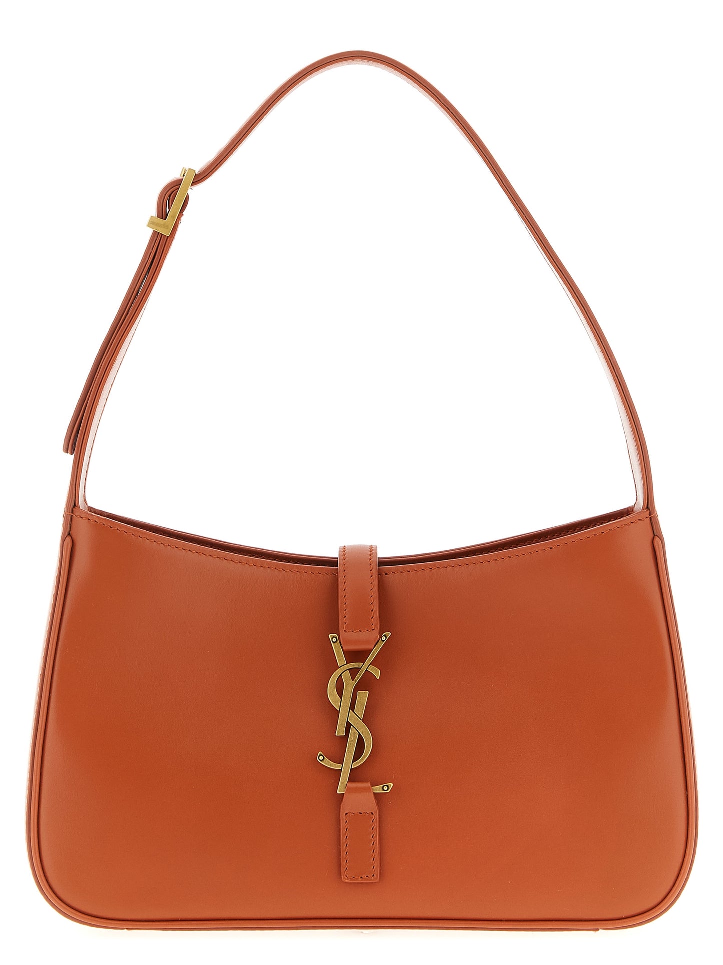 Bolso de hombro Saint Laurent de piel de becerro naranja
