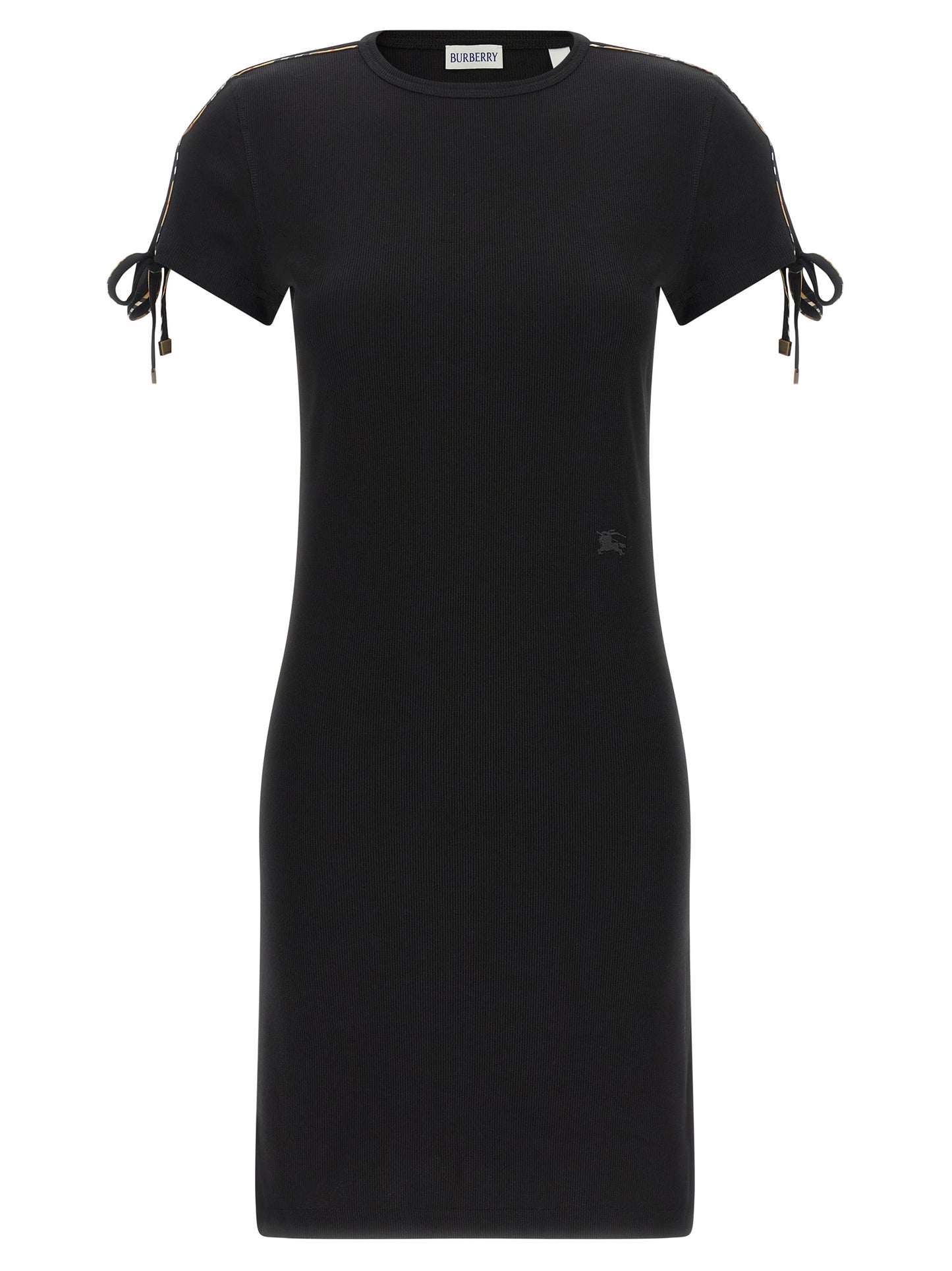Vestido corto de algodón negro de Burberry
