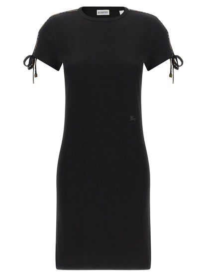 Vestido corto de algodón negro de Burberry