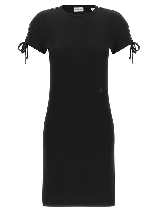 Vestido corto de algodón negro de Burberry
